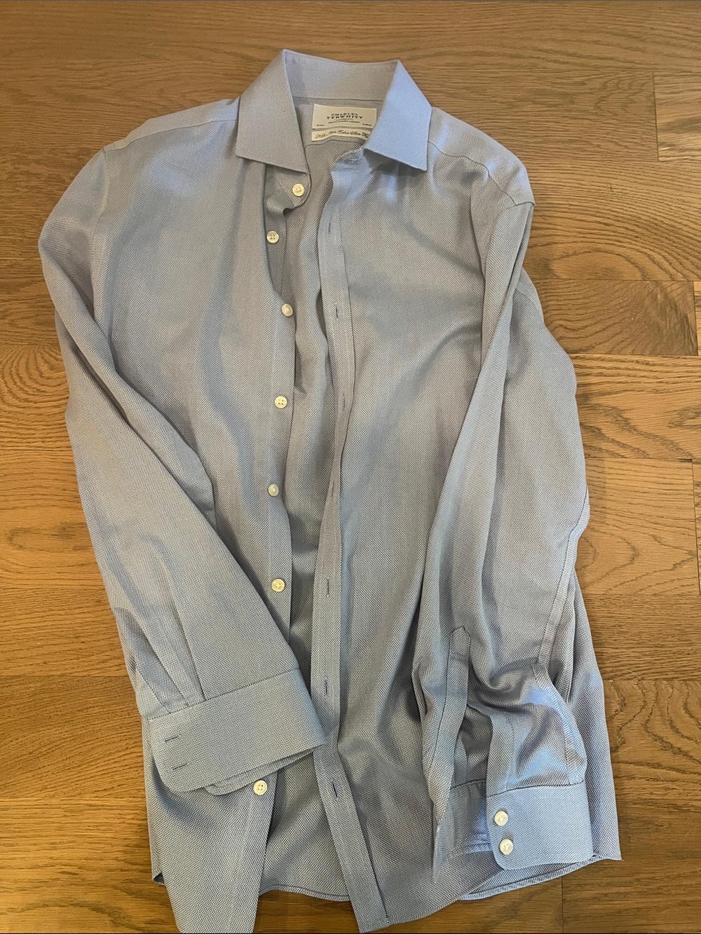 Light Blue Men's Dress Shirt - Classic Spread Collar